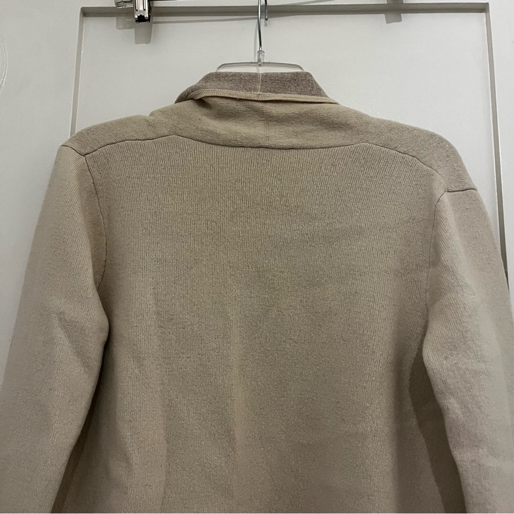 Ann Taylor Women's Two-Tone Long Open Front Sweater with Pockets - Size M - Picture 12 of 13